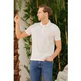 Erkek Basic Polo Yaka Tişört (Regular Fit) Beyaz