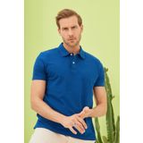 Erkek Basic Polo Yaka Tişört (Regular Fit) İndigo