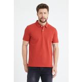 Erkek Basic Polo Yaka Tişört (Regular Fit) Kiremit