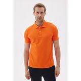 Erkek Basic Polo Yaka Tişört (Regular Fit) Oranj - 2XL