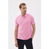 Erkek Basic Polo Yaka Tişört (Regular Fit) Pembe