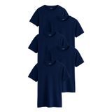 Erkek Basic Tişört –%100 Pamuk – Rahat Kesim – Günlük Kullanım için Uygun (5’li Lacivert, XL)