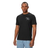Erkek Baskılı Bisiklet Yaka Slim Fit Kısa Kol Siyah T-Shirt LV04RG837G-UB1