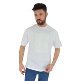 Erkek Baskılı Oversize Tişört 2379 BGL-ST02804 BEYAZ XL