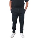 Erkek Battal Büyük Beden Bel Kemerli Kordonlu Lastikli 3 Cepli Duble Paça Pike Kumaş Spor Model Bol Rahat Kalıp Jogger Pantolon - 0 Siyah - 2XL/44