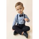 Erkek Bebek 4'Lü Takım Set (Pantolon+Gömlek+Askılı Kemer+Papyon) 12631