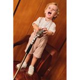 Erkek Bebek Askılı Bej Salopet 0-6 Ay (56-62 cm)