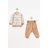 Erkek Bebek At Nakışlı Sweatshirt Pantolon 2 'li Alt Üst Bebek Takımı 3 Ay - 36 Ay - 6 - 9 Ay - Yeşil