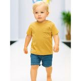 Erkek Bebek Basic Cep Detaylı Tshirt - Hardal - 12 - 18 Ay