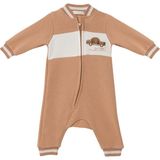 Erkek Bebek Baskılı T-Shirt Ekose Pantolon Takım - Bej - 3 Yaş