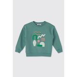 Erkek Bebek Baskılı Yeşil Sweatshirt 6-12 Ay (68-74 cm)