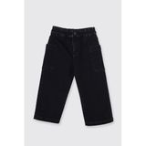 Erkek Bebek Beli Lastikli Lacivert Kot Pantolon 0-6 Ay (56-62 cm)