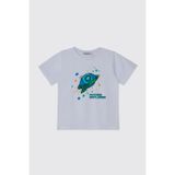 Erkek Bebek Beyaz Tişört 12-18 Ay (80-86 cm)
