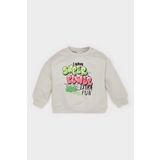 Erkek Bebek Bisiklet Yaka Slogan Baskılı Sweatshirt