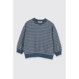 Erkek Bebek Çizgi Desenli Yumuşak Dokulu Petrol Sweatshirt 4 Yaş (104 cm)