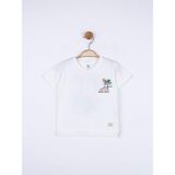 Erkek Bebek Desert Pamuklu Sırtı Baskılı Tshirt - Ekru - 12 - 18 Ay
