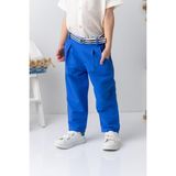 Erkek Bebek Kemerli Gabardin Pantolon - Sax - Saks - 6 - 9 Ay