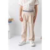 Erkek Bebek Kemerli Gabardin Pantolon - Taş Rengi - 12 - 18 Ay