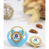 Erkek Bebek Mavi İthal Lüks Kristal Swarovski Taşlı Emzik Zincirli Askı Hediye Seti STL6643