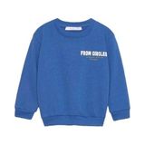 Erkek Bebek Pamuklu Iki Iplik Kuzey Sweatshirt - İndigo - 1 Yaş