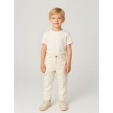 Erkek Bebek Pamuklu Kumaş Kargo Cepli Pantolon - Krem - 4 - 5 Yaş