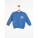 Erkek Bebek Pamuklu Orta Kalınlık Sweatshirt - Saks - 1 Yaş