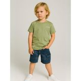 Erkek Bebek Pamuklu Sırtı Baskılı Skate T-Shirt - Yeşil - 18 - 24 Ay