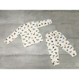 Erkek Bebek Pijama Takımı - Beyaz - 3 - 6 Ay