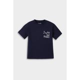 Erkek Bebek Regular Fit Slogan Desenli Kısa Kollu Tişört
