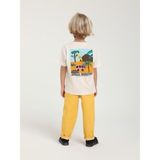 Erkek Bebek Road Trip Yazılı Pamuklu T-Shirt - Ekru - 12 - 18 Ay