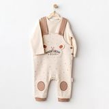 Erkek Bebek Salopet Takım Jumpsuit Set Adventurous Bear Ac25027