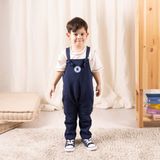 Erkek Bebek Salopet Tulum ve Tişört Takım - Lacivert - 2 – 3 Yaş