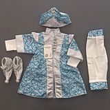 Erkek Bebek Şehzade Mevlüt Takımı Seti 413 Petite Ponpon Baby Blue - 0 - 6 Ay - Mavi