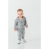 Erkek Bebek Triko Hırka Pantolon Kışlık Takım 23110 - 18 - 24 Ay - Gri