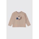 Erkek Bebek Uzun Kollu Baskılı Bej Tişört 5 Yaş (110 cm)
