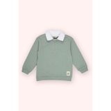Erkek Bebek Yaka Detaylı Yeşil Sweatshirt 0-6 Ay (56-62 cm)