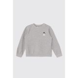 Erkek Bebek Yakası Düğmeli Gri-Melanj Sweatshirt 0-6 Ay (56-62 cm)
