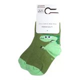 Erkek Bebek Yeşil Dino Desenli Çorap 0-12 Ay