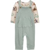 Erkek Bebek Yeşil Salopet Set - 6 Ay