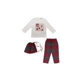 Erkek Bebek Yılbaşı Temalı Kırmızı Pijama Takımı 12-18 AY (80-86 cm)