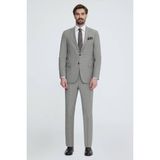 Erkek Bej Mono Yaka Regular Fit Takım Elbise - 48 / 6