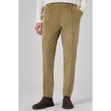 Erkek Bej Pamuk Trend Fitilli Kadife Lastikli Slim Fit Pantolon