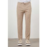 Erkek Bej Poliviskon Trend İpli Jogger Slim Fit Spor Pantolon