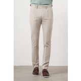 Erkek Bej Poliviskon Trend Pileli Slim Fit Spor Pantolon