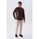Erkek Bej Slim Fit Chino Pantolon