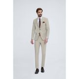 Erkek Bej Slim Fit Sivri Yaka Takım Elbise - 54 / 6