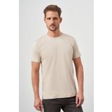 Erkek Bej Trend Polo Yaka Cepli Classic Regular Fit T-Shirt