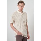Erkek Bej Trend Polo Yaka T-Shirt