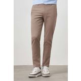 Erkek Bej Yazlık Pamuk Yan Cep Slim Fit Chino Pantolon