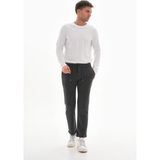 Erkek Bel Lastikli Duble Paça Yandan Cepli Rahat Jogger Pantolon - 2XL - Antrasit - Relax Fit